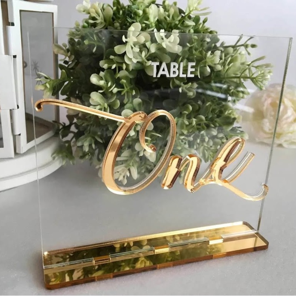 Acrylic table numbers 1-28*